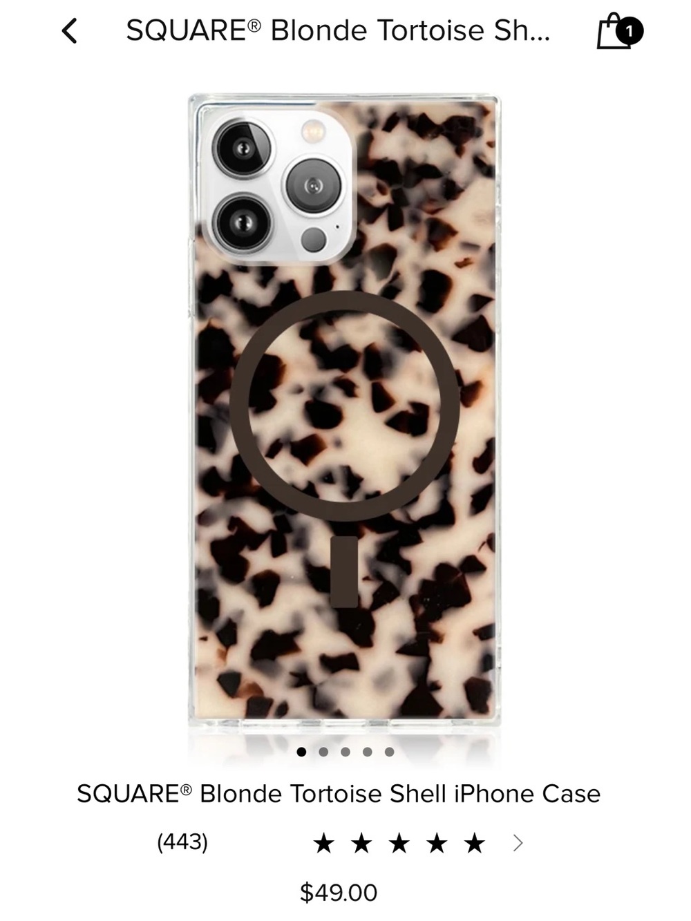 iPhone 16 pro Max used-without box Blonde Tortoise Shell iPhone Case with MagSaf